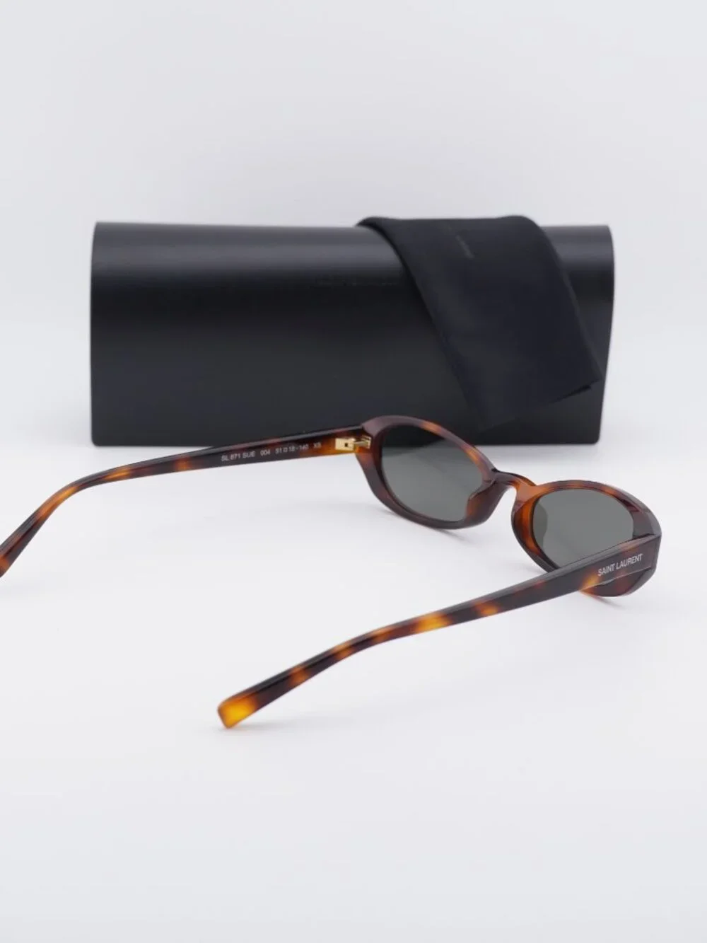 Saint Laurent SL871 SUE 004 Women Rectangle Sunglasses - Havana\Grey